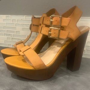 ❗️Final Sale Before Donation Bamboo Platform Heels